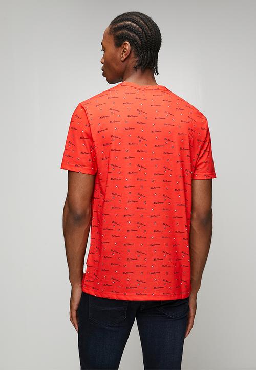Ben Sherman - Ben Tar Aop Tee Shirt - Red