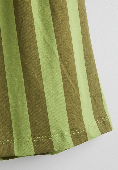 Pop Candy - Slogan tee and shorts - chartreuse