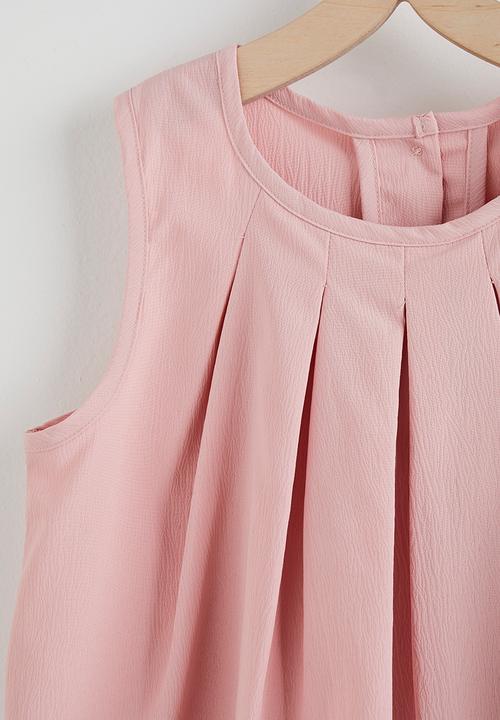 Pop Candy - Pleated blouse & shorts - pink