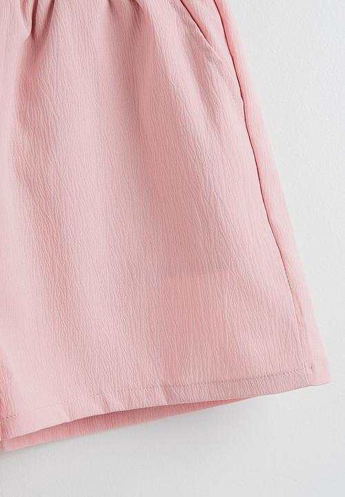 Pop Candy - Pleated blouse & shorts - pink