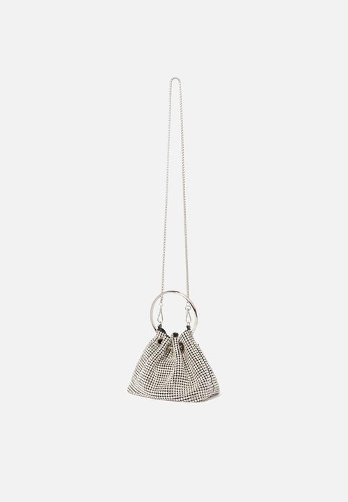 Forever New - Skylah sparkle metal handle bag in silver