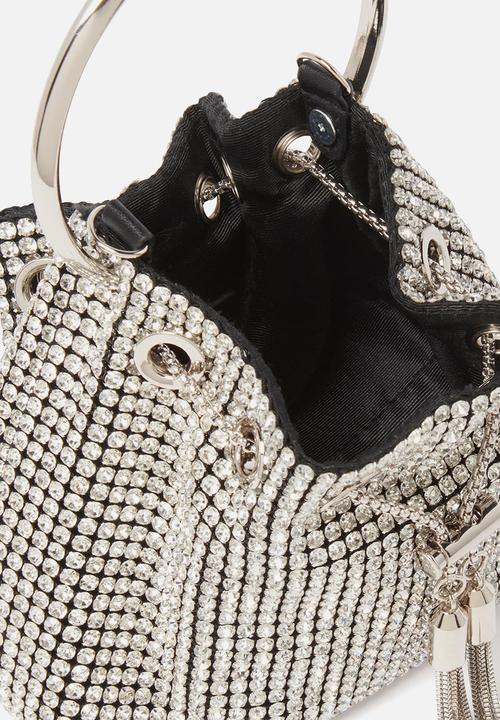 Forever New - Skylah sparkle metal handle bag in silver