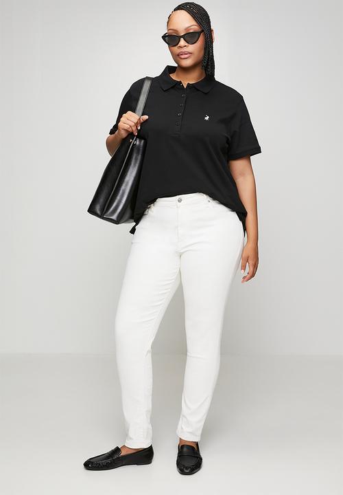 POLO - Wmn margot short sleeve golfer - black