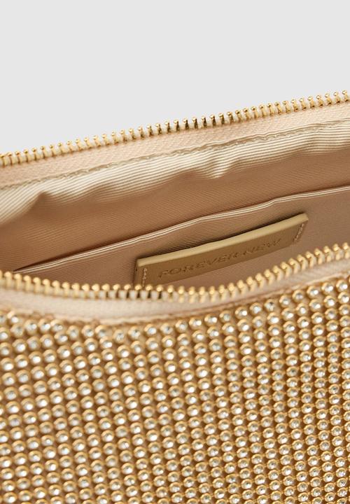 Forever New - Paloma Curve Clutch in Gold