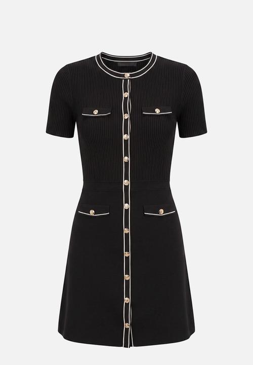Forever New - Isobella tipped knit mini dress in mono