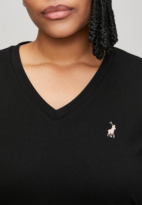 POLO - Wmn kelly short sleeve v neck t-shirt - black