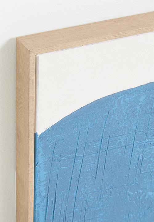 Sixth Floor - Pebble Framed Wall Art - Blue