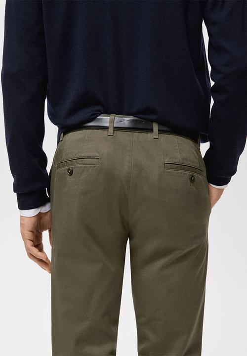 MANGO - Trouser Sbarna - Khaki