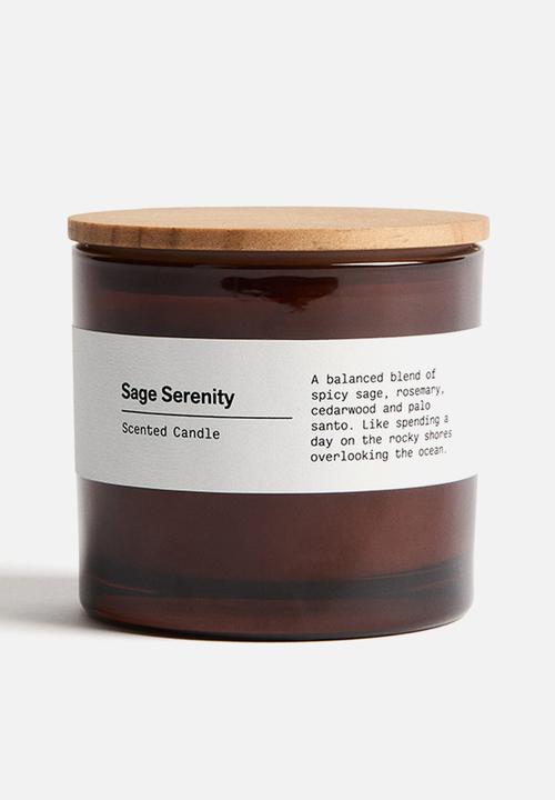 H&M - Scented candle in glass holder - sage serenity