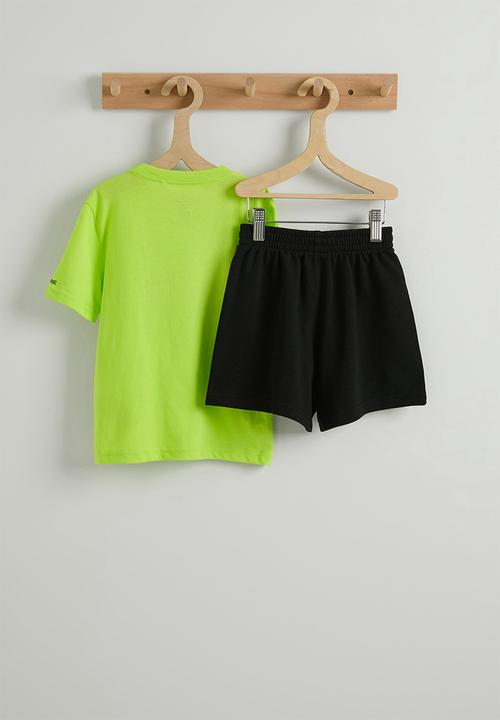 Converse - Cnvb Multi Hit Gfx Short Set - green & black