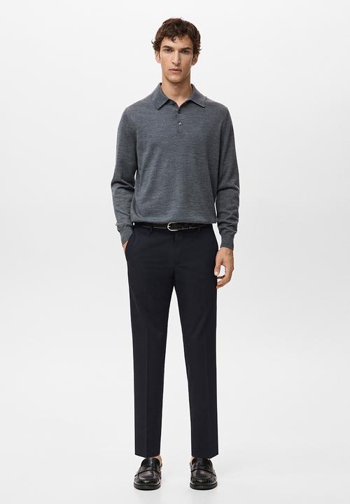 MANGO - Trouser Sbarna - Navy