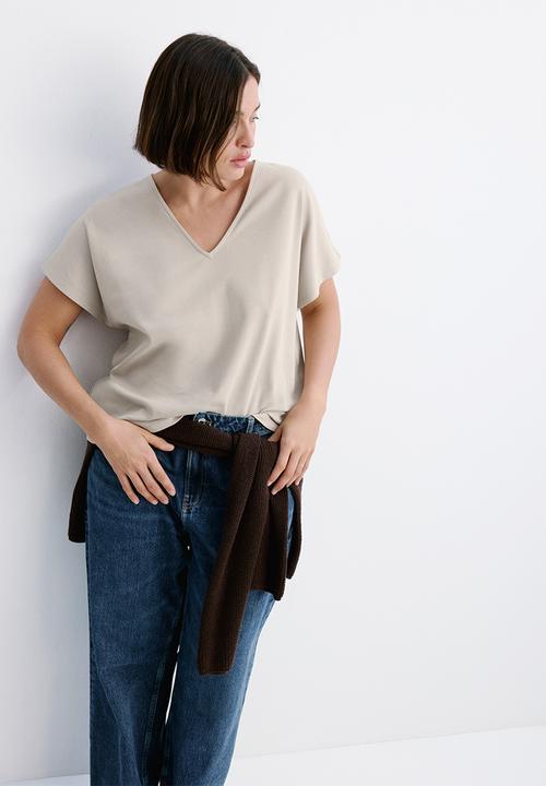 MANGO - T-shirt sevipi - light/pastel gray