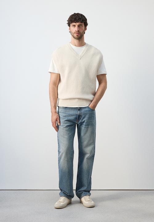 MANGO - Sweater Vest Salsav - Light Beige
