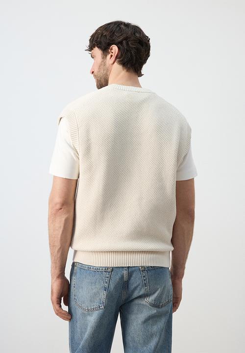 MANGO - Sweater Vest Salsav - Light Beige