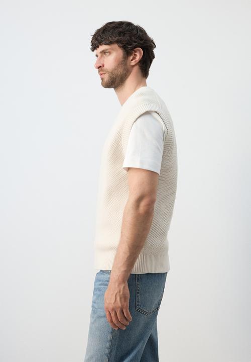 MANGO - Sweater Vest Salsav - Light Beige