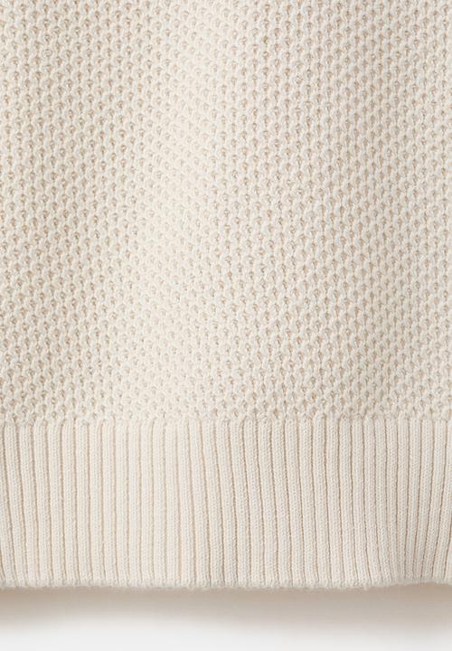 MANGO - Sweater Vest Salsav - Light Beige