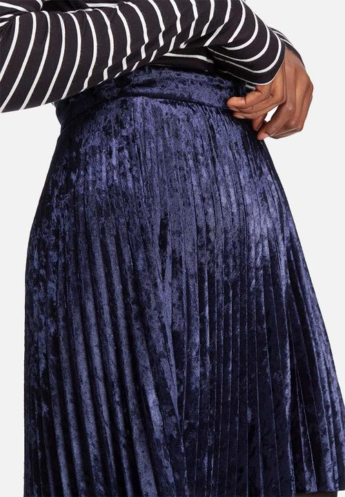 dailyfriday - Velvet pleated mini skirt