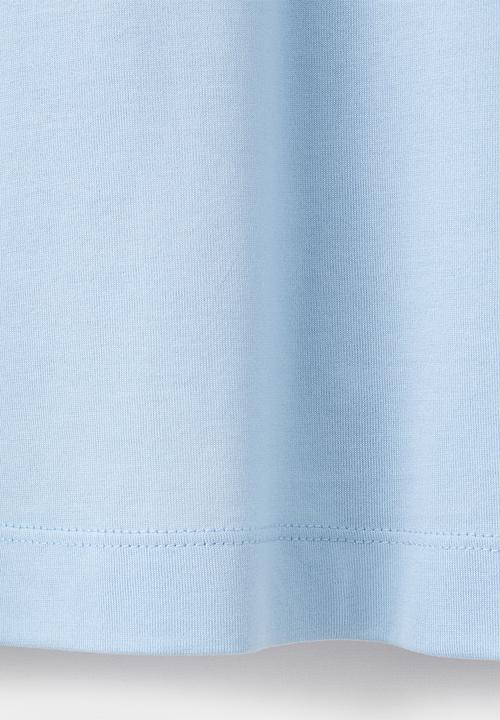 MANGO - T-Shirt Bellow - Light/Pastel Blue
