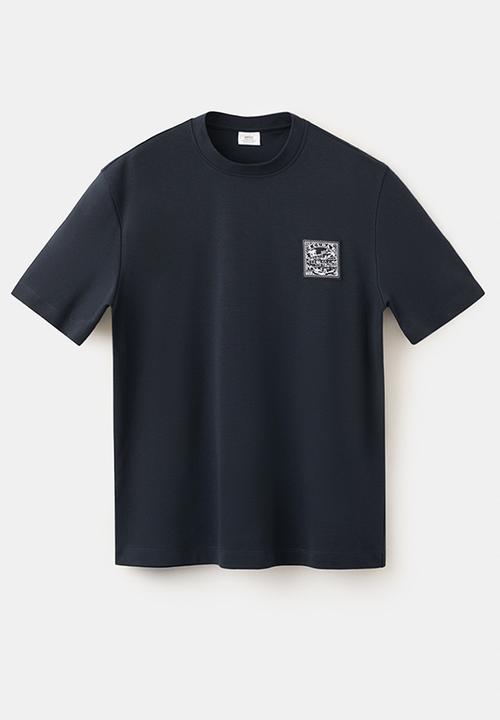 MANGO - T-Shirt Parche - Navy