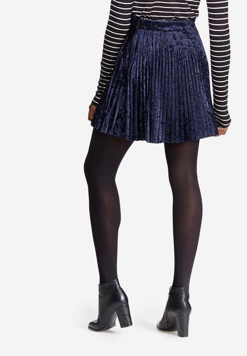 dailyfriday - Velvet pleated mini skirt