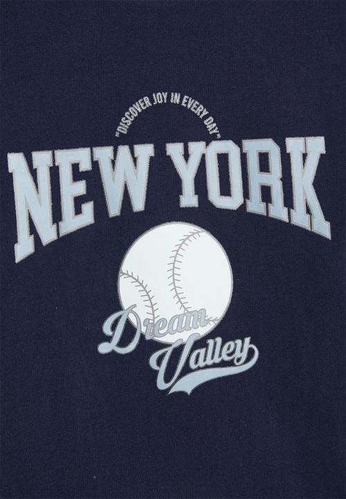Pop Candy - Slogan crew neck tee - navy