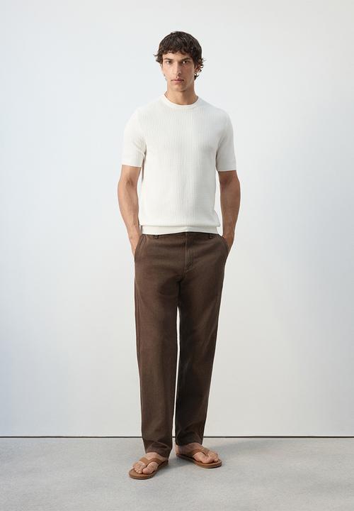 MANGO - T-Shirt Fluid - Off white