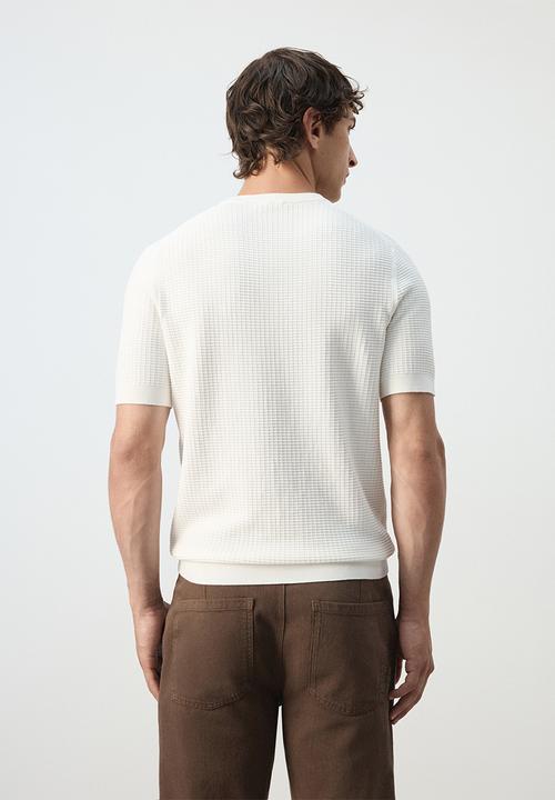MANGO - T-Shirt Fluid - Off white