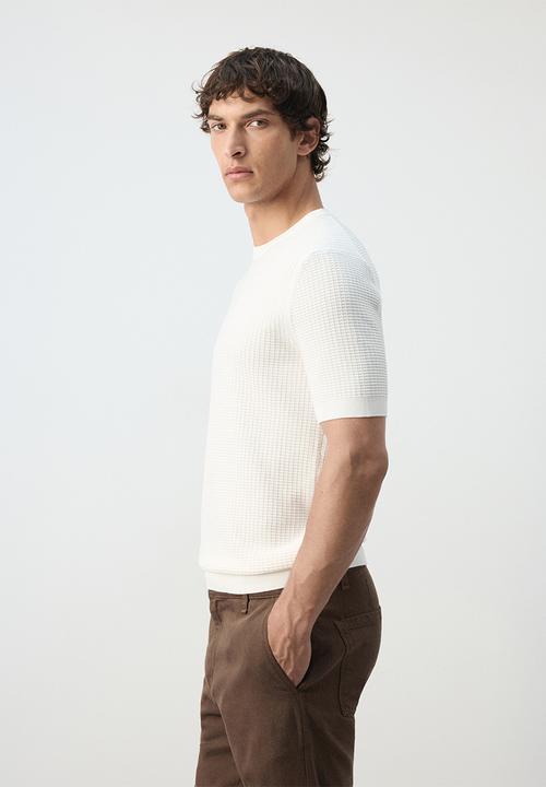 MANGO - T-Shirt Fluid - Off white