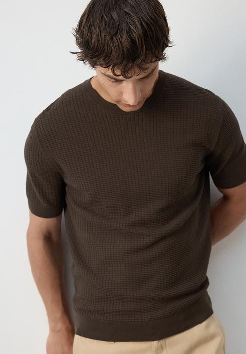 MANGO - T-Shirt Fluid - Brown