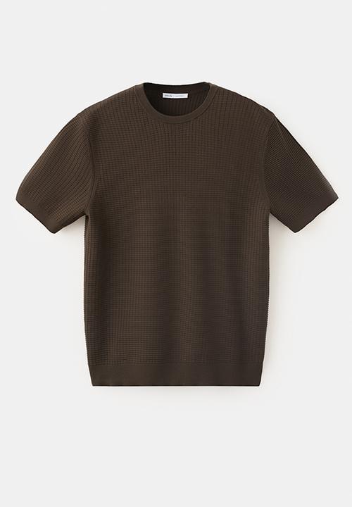 MANGO - T-Shirt Fluid - Brown