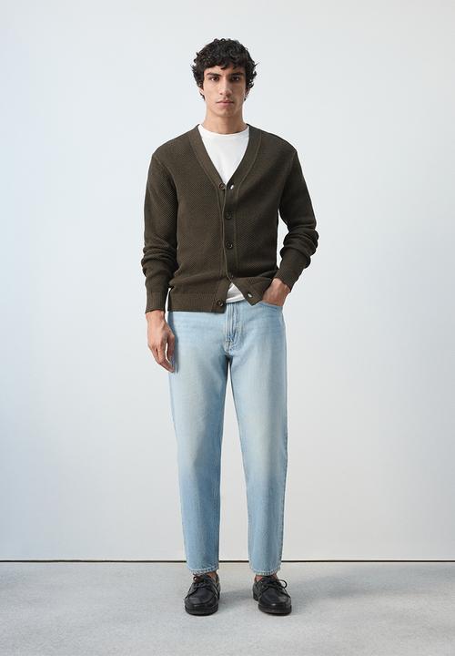 MANGO - Cardigan Salsa - Dark Green