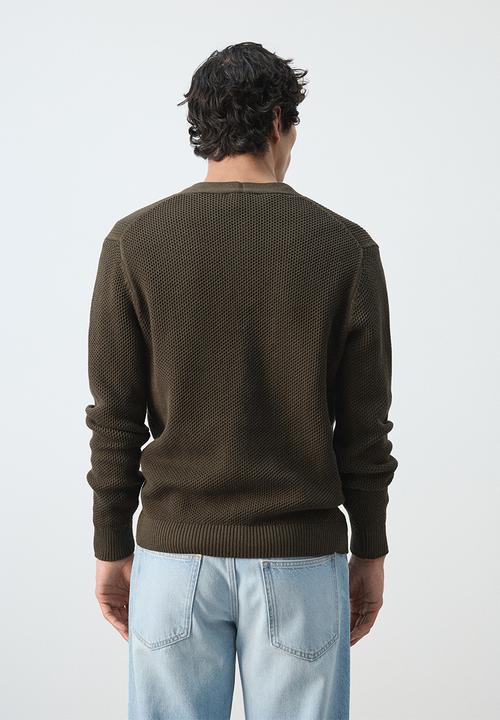 MANGO - Cardigan Salsa - Dark Green