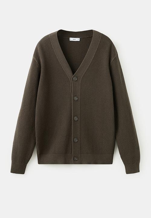 MANGO - Cardigan Salsa - Dark Green