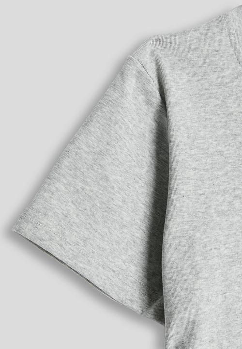 Pop Candy - Side ruched tee - grey 