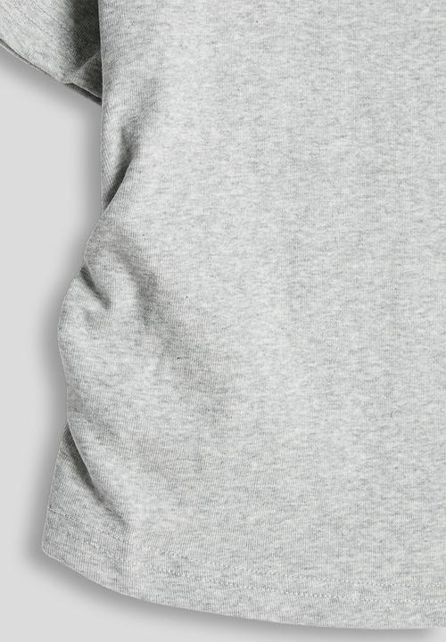 Pop Candy - Side ruched tee - grey 
