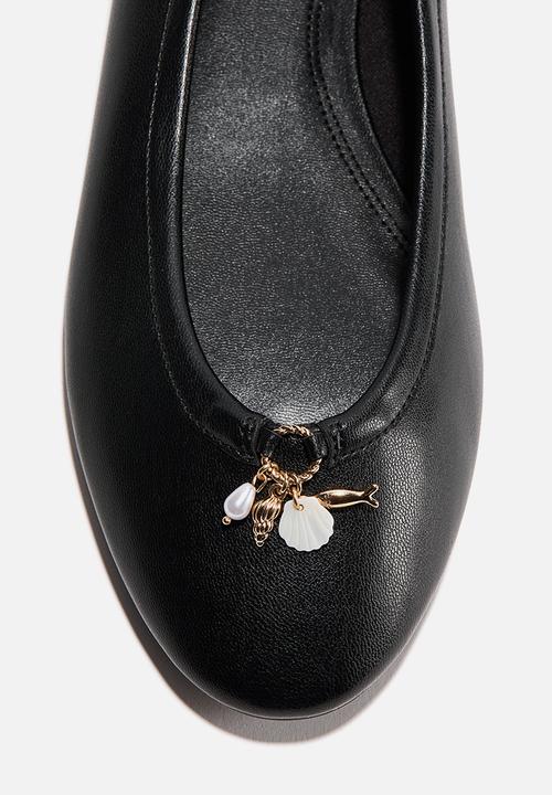 H&M - Charm-detail ballet flats - black