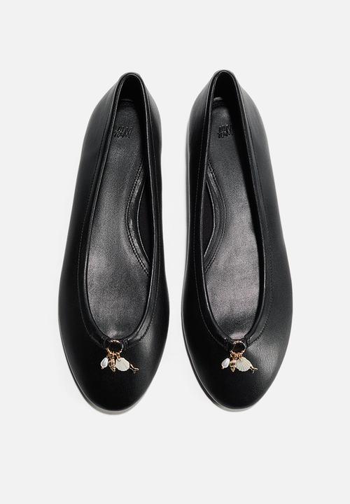 H&M - Charm-detail ballet flats - black