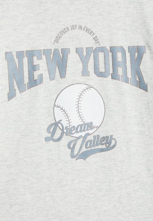 Pop Candy - Slogan crew neck tee - light grey