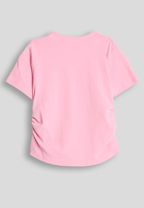 Pop Candy - Side ruched tee - pink