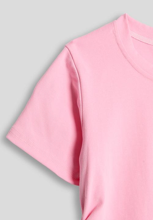 Pop Candy - Side ruched tee - pink