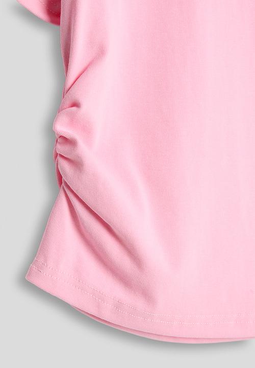 Pop Candy - Side ruched tee - pink