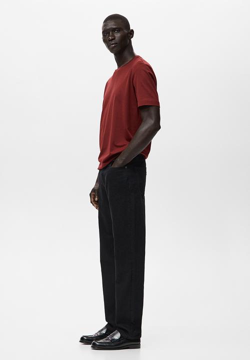 MANGO - T-Shirt Bellow - Dark Red