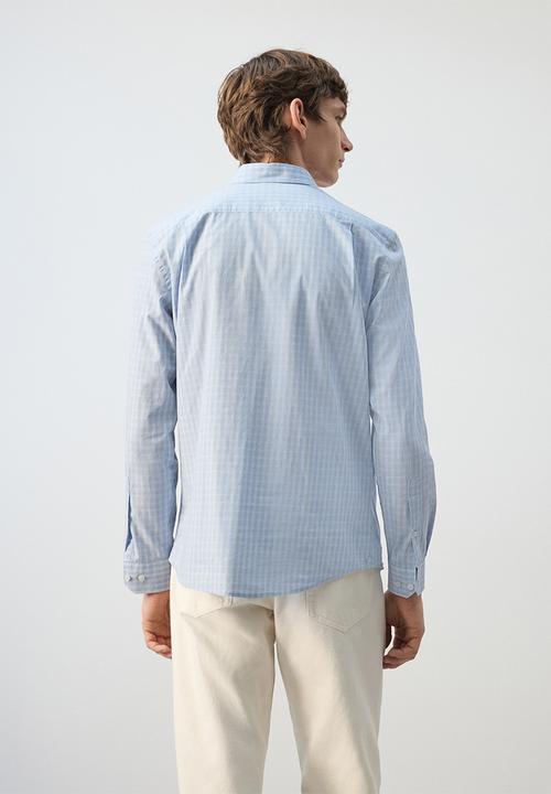 MANGO - Shirt David - Light/Pastel Blue