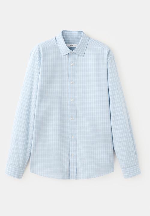 MANGO - Shirt David - Light/Pastel Blue