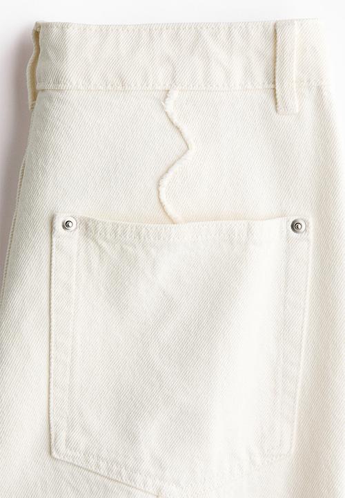H&M - Flared regular waist jeans - cream