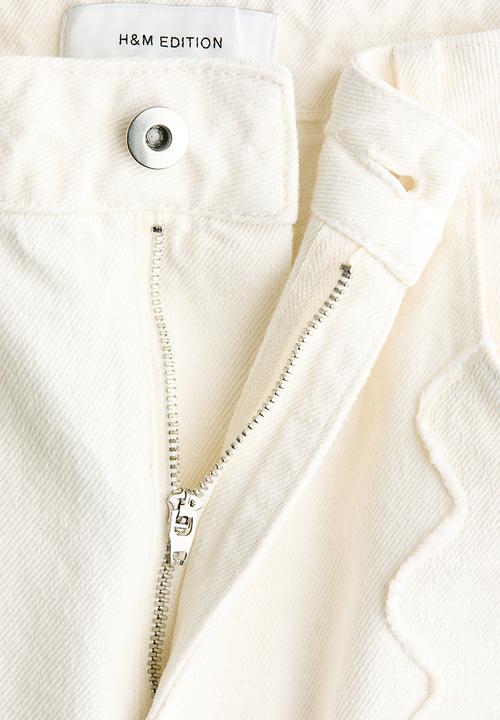 H&M - Flared regular waist jeans - cream