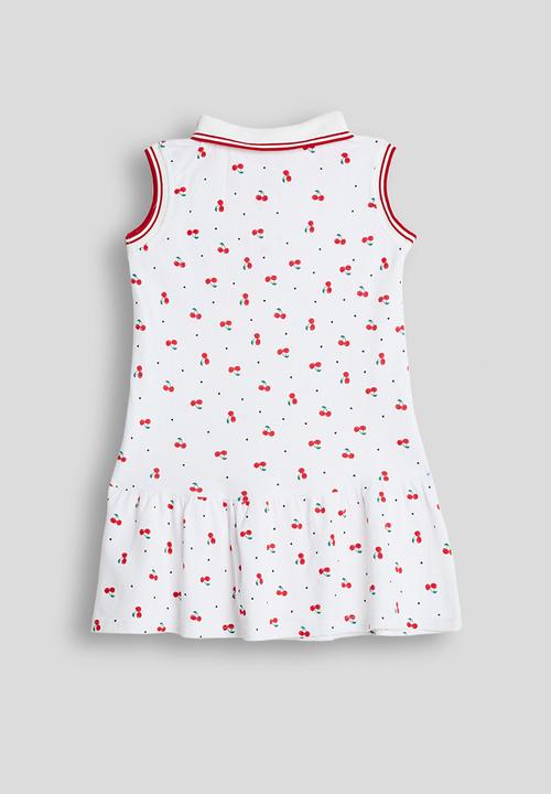 Pop Candy - Sleeveless polo dress - white / aop
