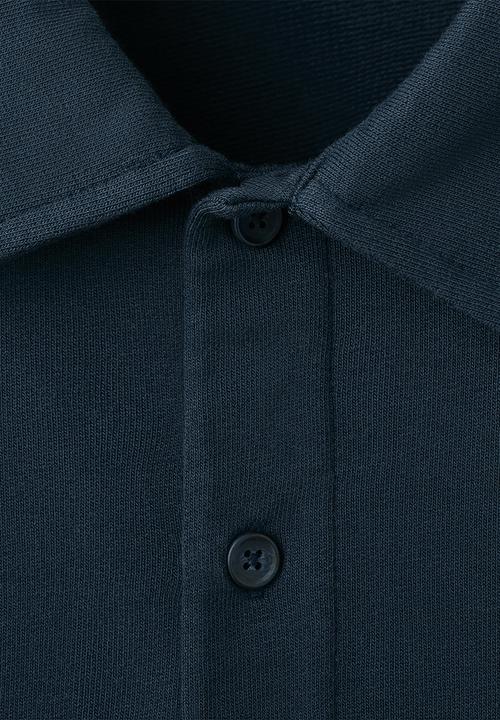 MANGO - Legacyp 100% Cotton Polo Shirt with Graphic Embroider - Navy