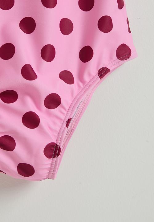 Pop Candy - Polk dot one piece swimsuit - pink