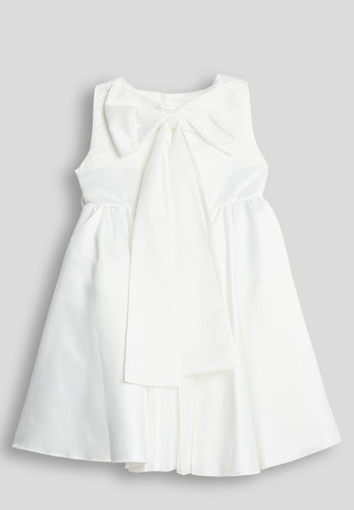 Pop Candy - Sleeveless satin bow dress - white
